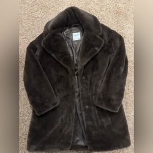 Rich Brown Faux Fur Coat